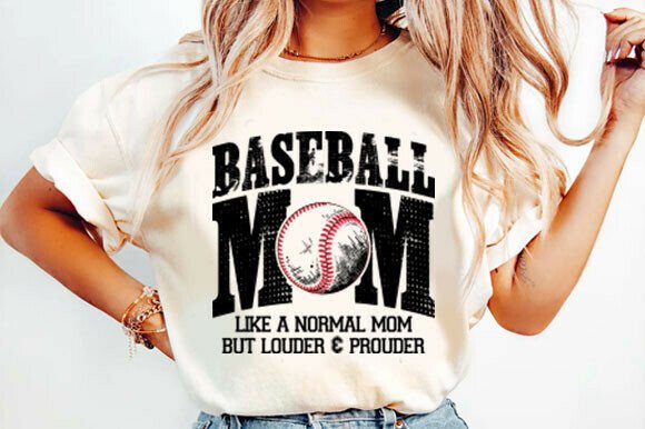 Baseball Mom Like a Normal Mom SVG for T-Shirt Designs & Graphics