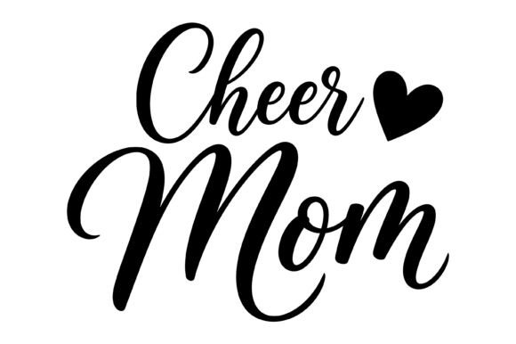 Cheer Mom Heart SVG Design – A Versatile Graphic for T-Shirt and Merch Projects