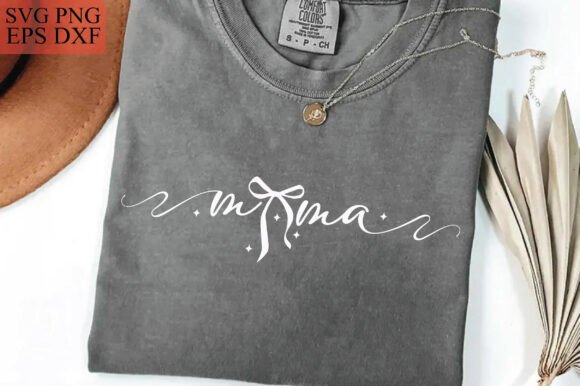 Coquette Mama Bow SVG: A Feminine Graphic Design Asset for T-Shirt Designs and Content Publishing