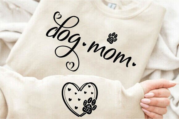 Dog Mom Sleeve SVG & Dog Paws PNG: A Practical Graphic Design Asset for T-Shirt Designs