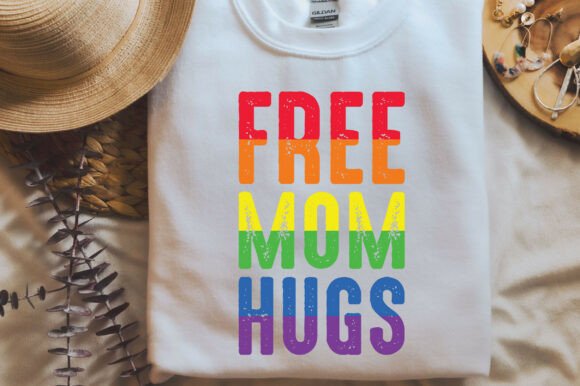 Free Mom Hugs SVG PNG Pride T-Shirt Design Review