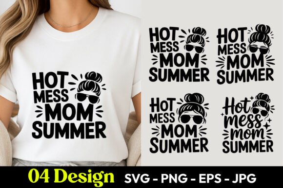 Hot Mess Mom Summer SVG PNG: A Versatile Graphic Design Asset for Creative Projects