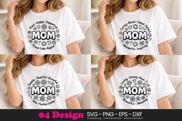 Love and Family Mom Quotes SVG PNG: A Versatile Graphic Design Asset for Creative Sellers