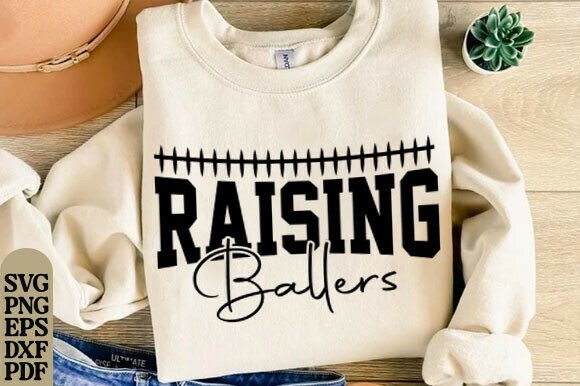 Raising Ballers Baseball SVG, Mom Sports: A Versatile Graphic Design Asset
