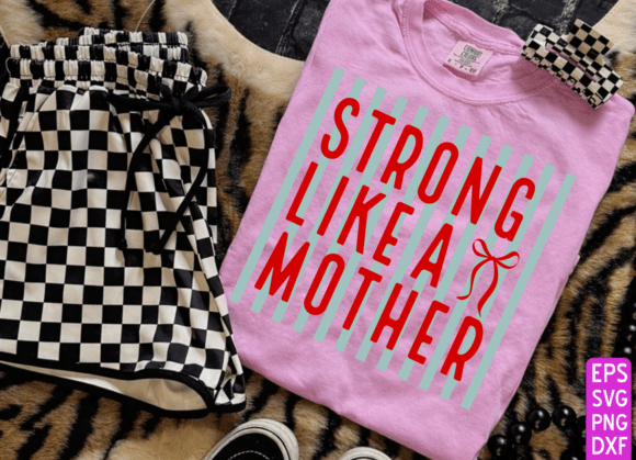 Striped Mother’s Day SVG for T-Shirt Designs and Marketing Creatives