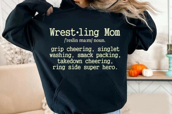 Wrestling Mom Definition SVG: A Bold Graphic for T-Shirt Designs